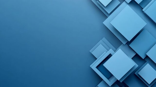Abstract Blue Geometric Shapes Moving Background Animation