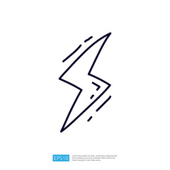 The image features a simple, hand-drawn lightning bolt, symbolizing energy, power, or electricity, often used in graphics or design contexts.