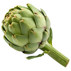 Obraz premium Single artichoke isolated on a transparent background