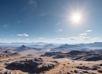 Fototapeta premium A vast blue expanse of the sky on a sunny day without any clouds, clear sky, cloudless, blue sky