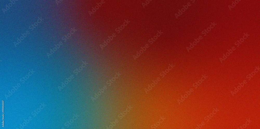 Aufkleber Abstract Red blue grainy gradient noise texture effect. Beautiful colored abstract texture background. Textured with rough grain and bright spots. Empty space grunge banner poster backdrop background
