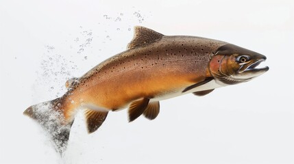 Obraz premium nice salmon on white isolated