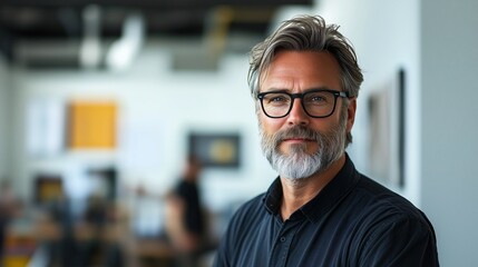 Fototapeta premium Portrait of a successful man at his office