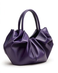Fototapeta premium Elegant Purple Leather Handbag Stylish Design