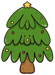 Decoration Christmas tree , illustration Christmas png