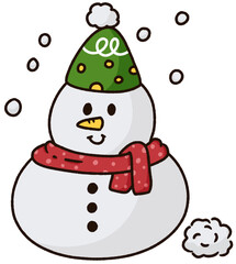 Decoration Christmas snowman, illustration Christmas png