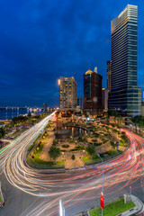 Fototapeta premium downtown city at night