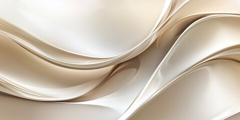 Obraz premium Geometric background image with smooth white wavy lines