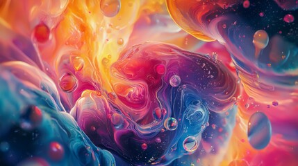 Fototapeta premium Kaleidoscope of calming colors and patterns, creating a mesmerizing and relaxing visual experience