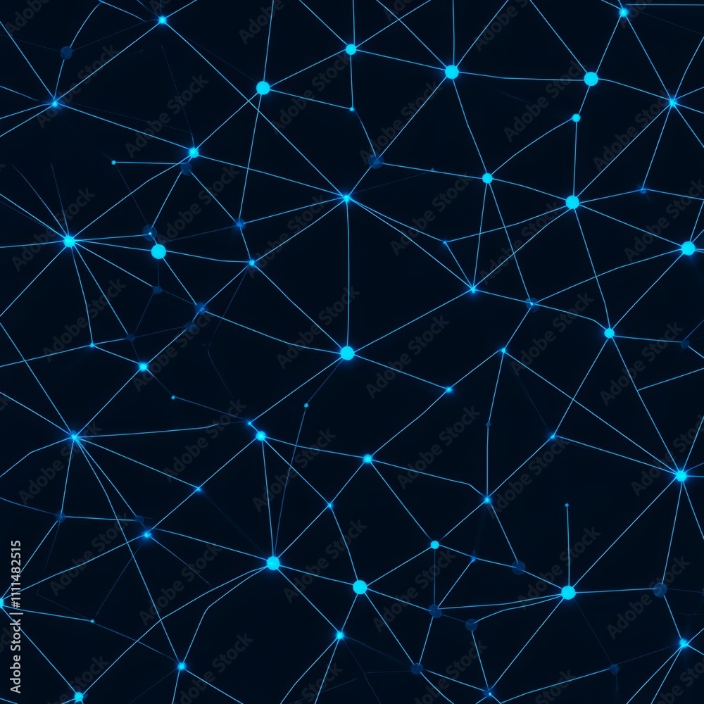 Poster abstract network connection background with glowing nodes and lines. (1)