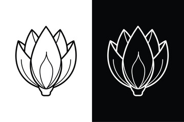 Endive Vegetable Line Drawing. Artful Digital Illustration