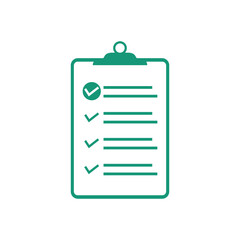 Illustration vector of In Compliance Graphic icon with Clipboard and tick marks