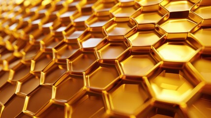 A 3D illustration of an abstract honeycomb background, showcasing a geometric pattern with depth and modern aesthetics.

