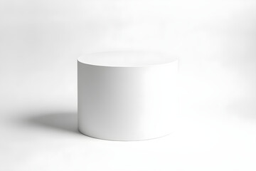 Minimalist Cylindrical Paper Box with Clean Lines on White Background Highlighting Versatility and Modern Design