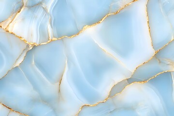 Ocean blue agate marble pattern with golden veins