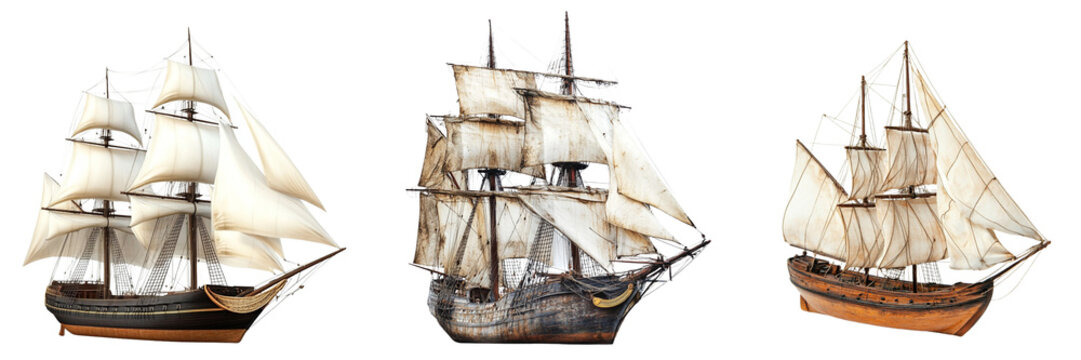 Set of A frish shiping fiss isolated on a transparent background