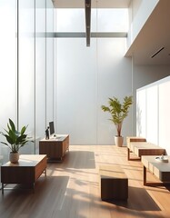 modern living room with furniture