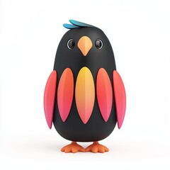 Digital Creation of Colorful Animal Figure Playful Environment Cartoon Style Artistic Viewpoint