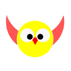Minimalist Flying Bird. PNG version of vector image.