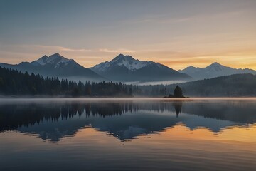 Obraz premium sunrise in the mountains