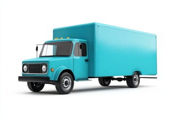 Fototapeta premium Delivery van isolated on a white background