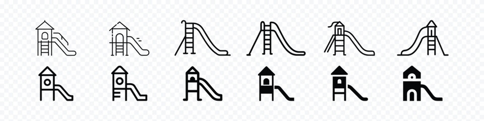 Playground slide, Slider icon, kids playground equipment icon. Playground slide Children's slide, Kids playground Children's town with slide icon
