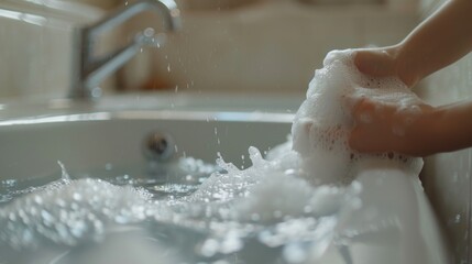 Cleaning the Bathroom: Use disinfectants to scrub sinks, toilets, bathtubs, and tiles, eliminating soap scum, mold, and germs for a clean and hygienic bathroom.
