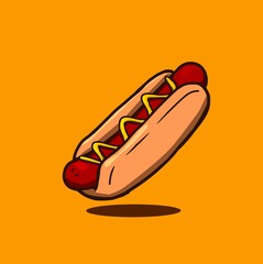 hot dog cartoon