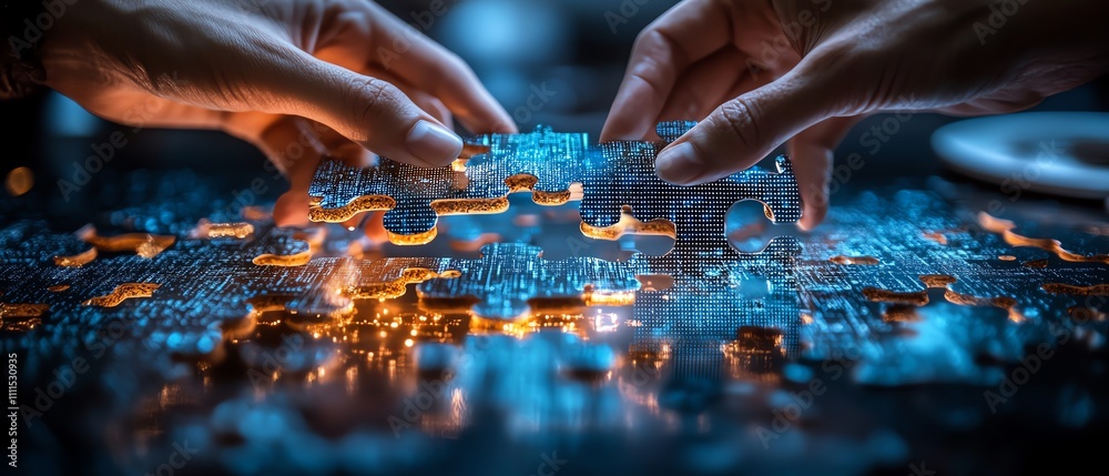 Poster conceptual abstract representation of digital transformation in the corporate sector, symbolizing th