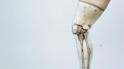 Obraz premium close up of prosthetic knee joint showcasing intricate design and structure