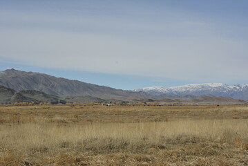 Local eagle hunters fence and home in western mongolia