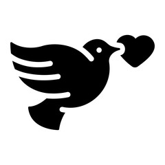 Obraz premium love birds Solid icon