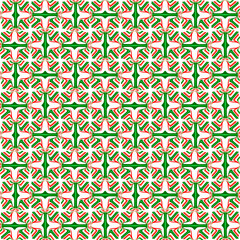 Illustrated green and red geometric seamless pattern textures, Christmas festive, Christmas textiles background. Ideal for Christmas theme, card, Christmas decoration,card, brochure ,advertising etc.,