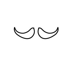 outline the mustache
