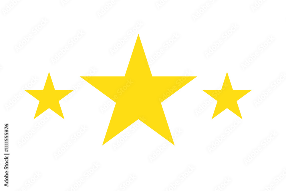 Canvas Prints five stars customer product rating review flat icon for apps and websites.