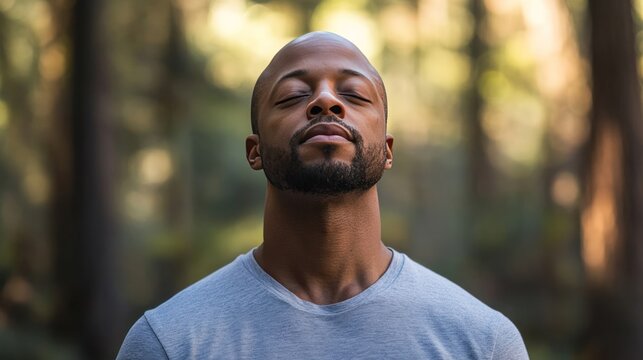 Man detoxing from technology to focus on mindfulness and personal growth