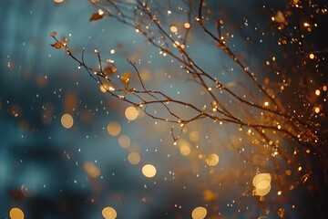 Sparkling illumination and fantastic winter-like scenery.