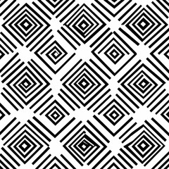 Abstract Black and White Geometric Illustration