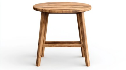 minimalist wooden round bar stool
