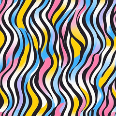 Fototapeta premium Abstract Wavy Stripes Background