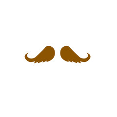 brown mustache vector design