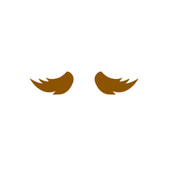brown mustache vector design