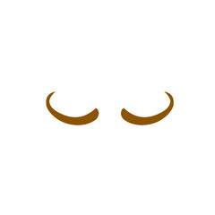 brown mustache vector design