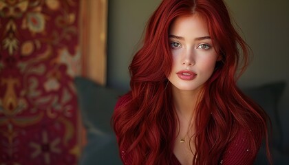 Fototapeta premium Stylish hair wig with trendy design isolated on background