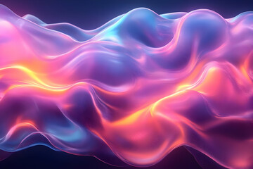 Fototapeta premium Abstract 3D Background Purple Pink Waves