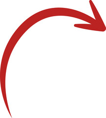 Curved Red Arrow