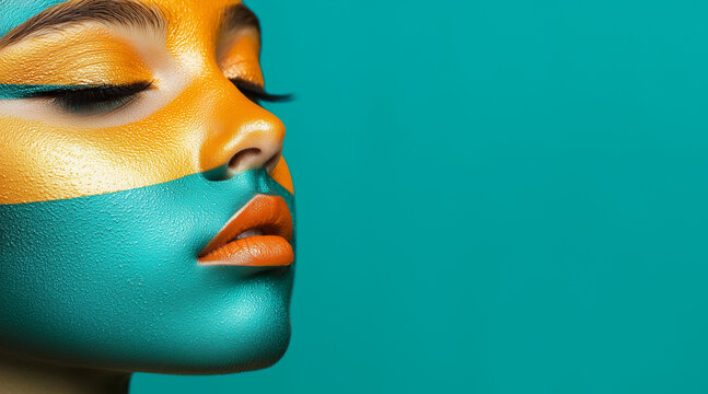 girl, 8 years old, Vibrant and artistic makeup on the beautiful face of topmodel from Egypt, fashionista look, masterpiece