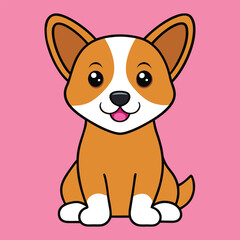 Cute Cartoon Portuguese Podengo Dog Clipart Illustration