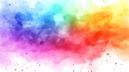 Vibrant Rainbow Watercolor Abstract Background