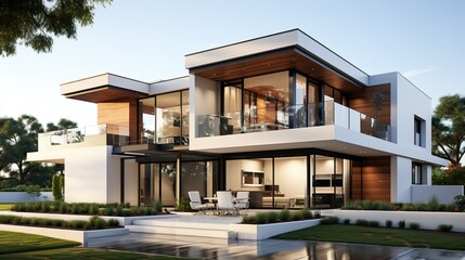 Fototapeta premium luxury home with a balcony